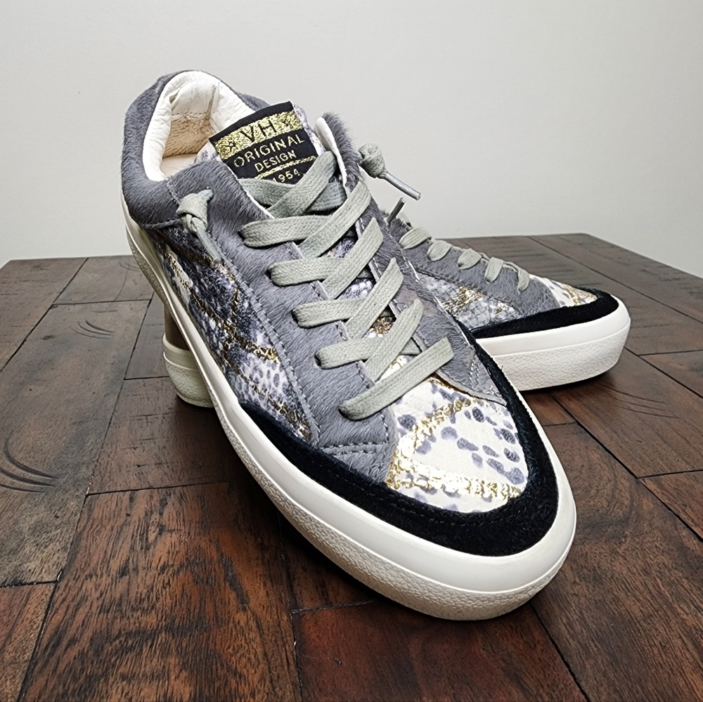 Vintage Havana Spot On Calf Hair Snake Print Sneakers Sz 8 Casual Streetwear